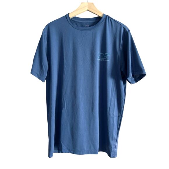 Vineyard Vines Men's Performance Tee Shirt Short Sleeve Crew Neck Small Blue - Picture 1 of 5